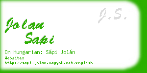 jolan sapi business card